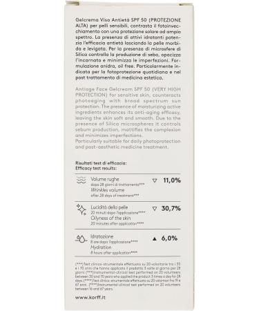 Korff 365 Anti-Age Protection Matt SPF50+ Anti-Aging Face Cream Gel for Sensitive Skin High Protection Water Resistant 40 ml - Buy Online on GoSupps.com