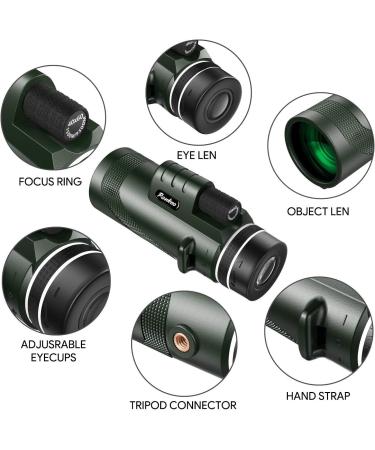 Pankoo 40X60 Monocular High Power Monocular Scope for Bird Watching Traveling Concert Sports Game with Phone Adapter Tripod - Buy Online on GoSupps.com