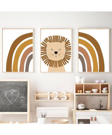 Funmo 6 Set A4 Wall Posters for Children's Room | Boho Baby Room Decoration & Murals | Perfect Wall Art for Girls - 21x30cm - Buy Online on GoSupps.com