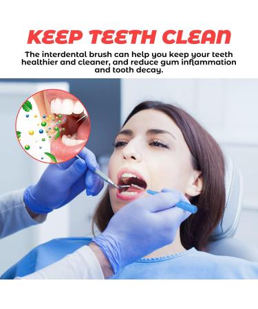 100 Interdental Brushes for Effective Oral Hygiene | Dental Care Tooth Cleaning & Flossing Tools - Buy Online on GoSupps.com