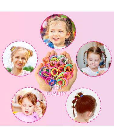 Hanyousheng 100 Pcs Multicolor Hair Ties for Baby Girls - Elastic Ponytail Holders & Hair Accessories - Buy Online on GoSupps.com
