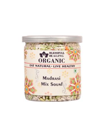 Blessfull Healing Organic Madrasi Mix Sounf 300 Gram Airtight Container (Packing May Vary)