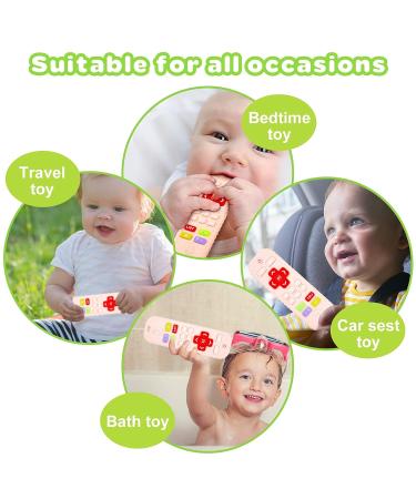 2-Pcs Silicone Baby Teething Toys  Silicone Teethers for Babies  Remote Control Shape Teething Toys  Chew Toys for Boys and Girls Teether Early Educational Sensory Toy Pink Blue - Buy Online on GoSupps.com