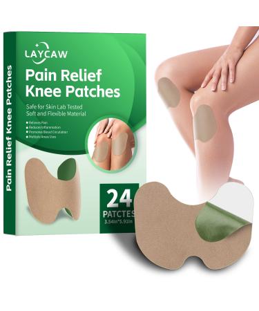 Laycaw Pain Relief Patches Knee Pain Relief 24 Count Knee Shoulder and Neck Heat Patch for Pain Relief Natural Hot Herbal Ingredients Plaster Pain Relieving Paste Patch