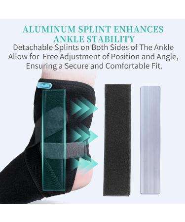 Ankle Brace with Detachable Splints for Men & Women - Sports Injury Support Stabilizer for Sprained Ankles & Plantar Fasciitis Relief - Buy Online on GoSupps.com
