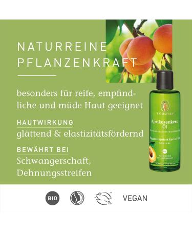  Primavera PRIMAVERA Organic Apricot Kernel Oil 100ml Natural Plant Power Glass Bottle Aromatic Oil Body Oil Natural Cosmetic Skin Smoothing Firming Soothing Vegan - Buy Online on GoSupps.com