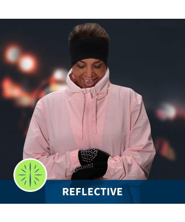 TrailHeads Lightweight Running Gloves with Touchscreen | The Elements Black/Pink Reflective - Perfect for International Shipping - Buy Online on GoSupps.com