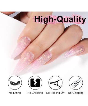NXJ INFILILA Poly Gel 50ml Builder Gel Pink Nail Extension Gel Soak Off UV LED Hard Gel for Nails Glitter Gel Nail Polish for Home and Manicure Nail Salon DIY Gift for Girls Women C-pink - Buy Online on GoSupps.com