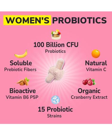 Probiotics for Women 100 Billion CFU 15 Strains Daily Probiotic & Prebiotic Supplement with Organic Cranberry to Support Vaginal Digestive Immune Health Shelf Stable 30 Vegan Capsules 100B 15S 30 Count (Pack of 1) - Buy Online on GoSupps.com