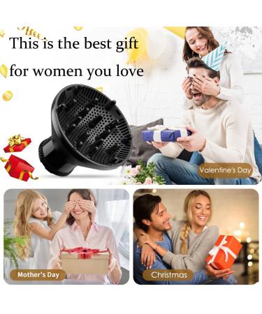 Universal Hair Diffuser for Curly & Wavy Hair + Hair Towel Wrap Set | Adjustable Attachment for Dryer Nozzle (1.5-2.4) - Professional Salon Tool in Black - Buy Online on GoSupps.com