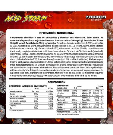  Z ZDRINKS ENERGY Z Drinks - Sugar Free Powdered Energy Drink - 40 Services Cola Flavour Low Calorie (16 Lime) with Vitamins and Minerals - Buy Online on GoSupps.com