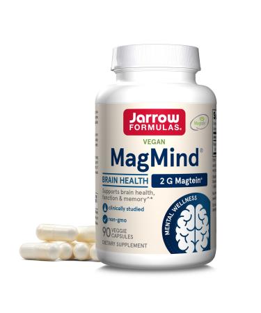 Jarrow Formulas Alpha GPC 300mg Brain Function Support & MagMind Magnesium Brain Health Capsules