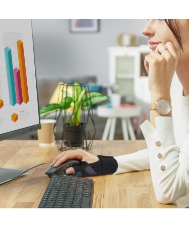 Doeplex Trigger Thumb Splint - Adjustable Thumb Spica Support Brace for Men & Women - Relieves Pain, Sprains, Arthritis, Tendonitis - One Size Fits Right or Left Hand - Black - Buy Online on GoSupps.com