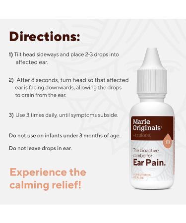 Earache Drops for Ear Infection Prevention & Pain Relief | Swimmer's Ear Solution for Adults & Children | Made in USA by Marie Originals (0.5 Fl Oz) - Buy Online on GoSupps.com