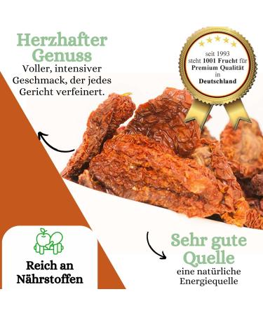  1001 Frucht 1001 Frucht Oil-Free Sun-Dried Tomatoes - 500g - Dried Fruit for Salads and Soups - Sun-Dried Tomatoes - Beta Carotene - Premium Quality Sun-Dried Tomatoes - 0.5kg - Buy Online on GoSupps.com