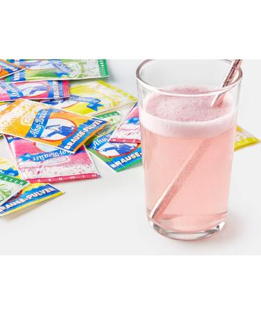Ahoj-Brause Powder - Vegan Sparkling Flavor for Snacking & Mixing | 2.9 kg (500 Bags) - Raspberry Orange Lemon & Forest Champion - Buy Online on GoSupps.com
