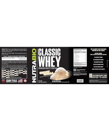 NutraBio Classic Whey Protein Powder- 25G of Protein Per Scoop - Full-Spectrum Amino Acid Profile - No Fillers Artificial Colors Preservatives - Low Glycemic Index - Creamy Vanilla 2 Pounds Vanilla 2 Pound (Pack of 1) - Buy Online on GoSupps.com