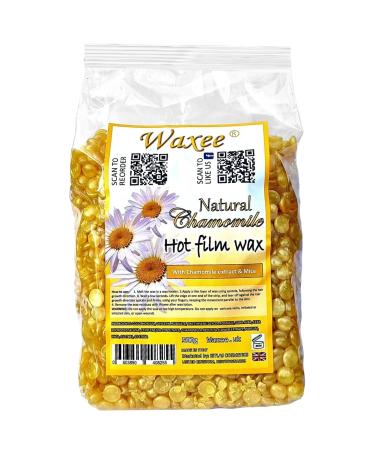NO STRIPS! Low temperature Natural Hot Film Hard Wax Pellets Brazilian Bikini (500g bag) by KITLAS Cosmetics
