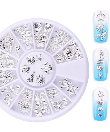 2 Boxes Metal 3D Ocean Nail Studs Star Starfish Shell Mix - 12 Grid Sizes Nail Art Decoration - Buy Online on GoSupps.com