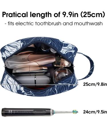 Blue Lotus Travel Toiletry Bag for Women - Dopp Kit Makeup Organizer & Cosmetics Case - Buy Online on GoSupps.com