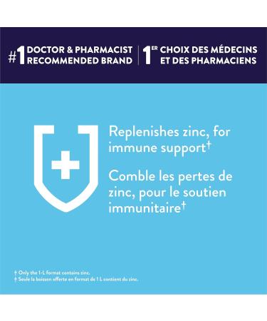 Pedialyte Electrolyte Oral Rehydration Solution Unflavoured 1-L Bottle Unflavored for Infants - Buy Online on GoSupps.com