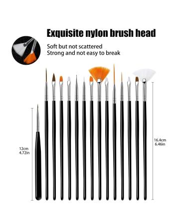 15-Part Multifunctional Painter Brush Set - Watercolor Acrylic & Nail Art Brushes for Detail Painting - Buy Online on GoSupps.com