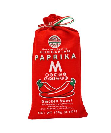 Menol Spice's authentic Hungarian noble -sweet smoked paprika powder (Small 100g) Top quality for gourmets made in the area of Szeged bright peppers red 100 g (1 Pack) - Buy Online on GoSupps.com