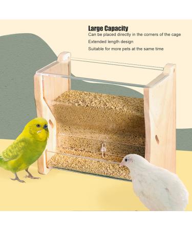 Automatic Large Capacity Chicken Feed Dispenser - Clear Acrylic Bird Feed Box for Budgies Nymphs & Quail (S 165x42x45mm) - Buy Online on GoSupps.com