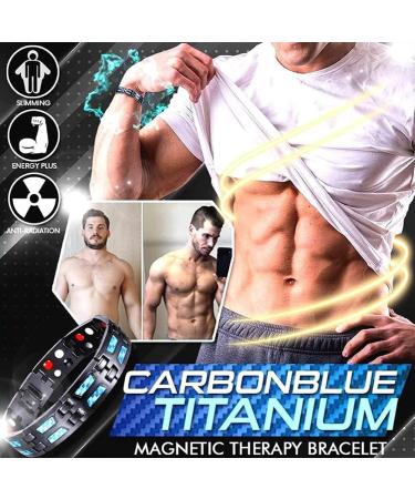Power Magnetic Bracelet - Carbon Blue Magnetic Therapy Fit Plus for Improved Blood Circulation & Body Firming - International Shipping Available - Buy Online on GoSupps.com