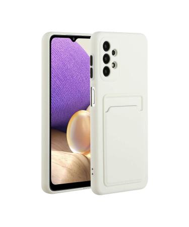 Tivenfezk Nadoli Silicone Case for Samsung Galaxy A23 4G/5G Ultra thin shockproof scratch -resistant Wallet soft TPU protective cover Handy shell with credit card holder Samsung Galaxy A23 4g/5g white
