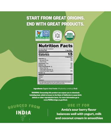 FGO Organic Amla Powder (Amalaki) 100% Raw from India 16oz (Pack of 1) 16 Ounce (Pack of 1) - Buy Online on GoSupps.com