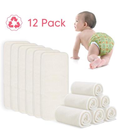Damero 5 Layer Bamboo Fiber Diaper Inserts - 12 Reusable Baby Diapers + Wetbag | Eco-Friendly 13-Piece Set - Buy Online on GoSupps.com