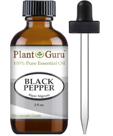 Black Pepper Essential Oil 2 oz Piper Nigrum 100% Pure Undiluted Therapeutic Grade.