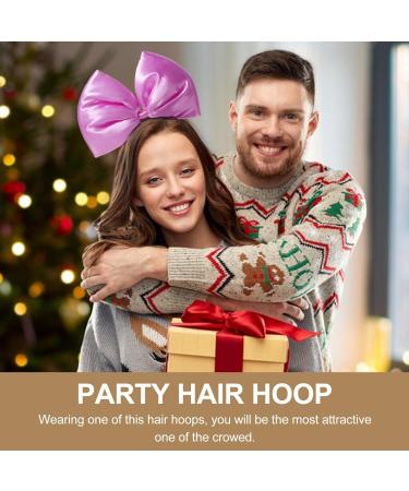 Lurrose Giant Bow Hairband - Large Purple Bow Christmas Headband for Women | Xmas Cosplay Party Supplies - Buy Online on GoSupps.com
