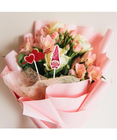 24PCS Happy Valentine's Day Cupcake Toppers Glitter Heart Love Valentines Food Picks Cake Decorations Supplies - Buy Online on GoSupps.com
