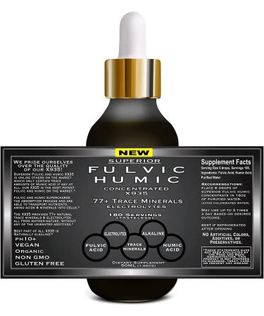 Plant Derived Trace Mineral Drops with Electrolytes - 77 Minerals - 180 Servings - Restore Electrolytes & Gut Health - Fulvic Humic Acid - Buy Online on GoSupps.com
