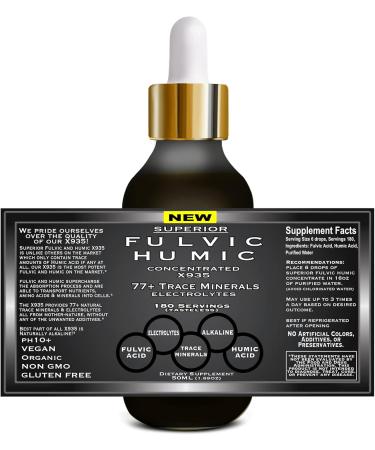 Fulvic Humic Acid Ionic Trace Minerals with Electrolytes Liquid Supplement Plus Oregano Oil Drops Super Strength More Versatile Then Oil of Oregano Softgels and Capsules - Buy Online on GoSupps.com