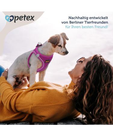 Petex Dog Harness for Small & Medium Dogs - TUV Tested Made in Europe | Reflective Breathable Air Mesh Technology - Purple XS - Buy Online on GoSupps.com
