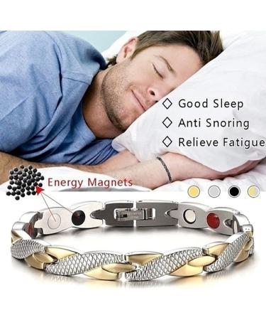 Wdyy Elegant Magnetic Field Therapy Bracelet for Weight Loss - Anti-Firing Silver & Gold Band for Men & Women - Buy Online on GoSupps.com