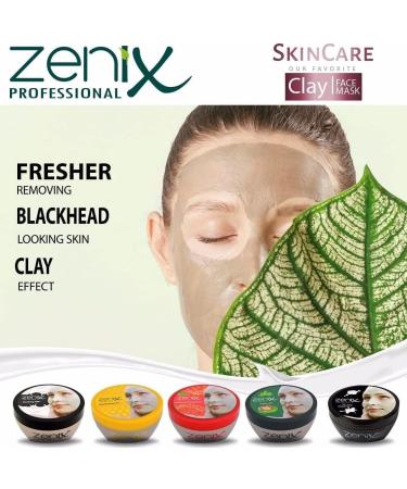 Zenix Clay Mud Mask with Argan Oil | Hydrating Detoxifying and Pore-Tightening Face Mask | Anti-Acne Skincare with Natural Plant Extracts for All Skin Types - Buy Online on GoSupps.com