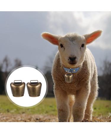HEALLILY 2Pcs Cow Horse Sheep Grazing Copper Bells Cattle Farm Animal Copper Loud Bronze Bells Animal Anti-Lost Accessories Bell Cattle Farm Animal Loud Bronze Bell L 6.3*4.8*3cm - Buy Online on GoSupps.com
