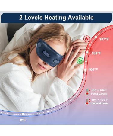 Eye Massager with Heat & Vibration | Heated Eye Mask for Migraines Dry Eyes & Dark Circles | Wireless Eye Care Device for Sleep & Eyestrain Relief - Buy Online on GoSupps.com
