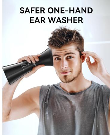 Upgraded Ear Wax Removal Tool - Safe Ear Cleaner with Temperature Sensor & 4 Pressure Levels - Effective Ear Irrigation Kit - IPX7 Waterproof & USB-C Cable - Buy Online on GoSupps.com