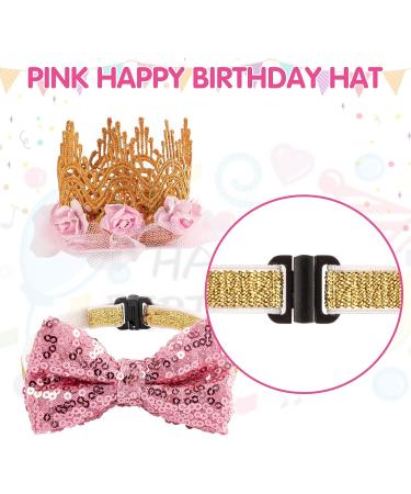 SCENEREAL Dog Birthday Bandana 5-Piece Set with Crown and Dress - Cute Pink Tutu Outfit for Small Medium Dogs - Buy Online on GoSupps.com