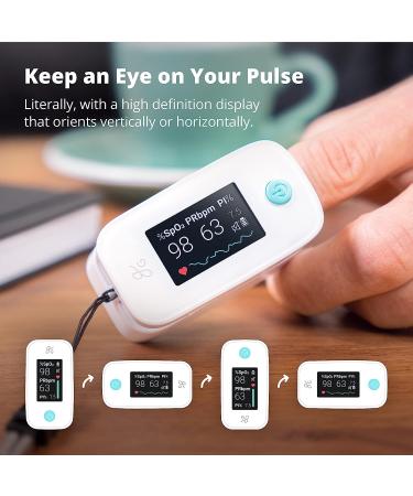 Greater Goods Premium Pulse Oximeter - Fingertip Monitor for Blood Oxygen Levels and Heartbeat | Hi-Def OLED Screen | Designed in St. Louis - Buy Online on GoSupps.com