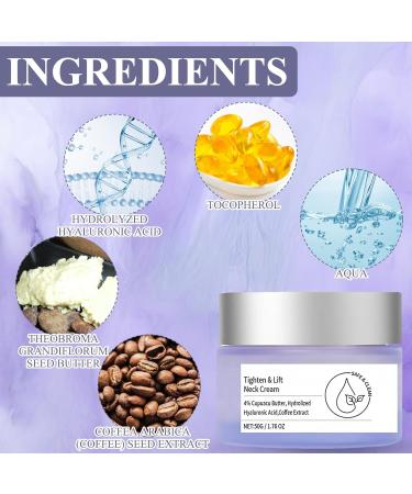 Tighten and Lift Neck Cream Neck Firming Cream-go Pure Tighten and Lift Neck Cream Neck Tightening Cream Anti Aging Smoothes Wrinkles Skin Tightening and Repair Decolletage Cream 50ml (1pc) - Buy Online on GoSupps.com