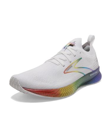 Brooks Mens Levitate StealthFit 5 Neutral Running Shoe White/Oyster/Multi 10.5