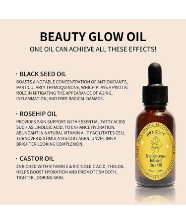 LOYOTICE 2PC Frankincense Resin Oil Infused Organic Black Seed Castor & Jojoba Oils for Face Anti-Aging Miracle Facial Moisturizer Anti-Wrinkles Natural Skincare Hydrates Skin(30ml) - Buy Online on GoSupps.com