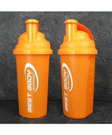 Best Body Nutrition Protein Shaker 700ml - BPA Free Orange Protein Shaker for Weight Loss & Fitness - Buy Online on GoSupps.com