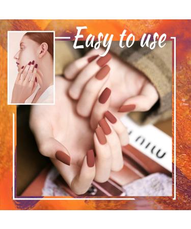 Wowfun 25Pcs Gel Nail Polish Kit - Orange, Golden Glitter, Brown Shades - Starter Set with Top Coat, Base Coat - Gifts for Mother - Passionate Bohemian - Buy Online on GoSupps.com